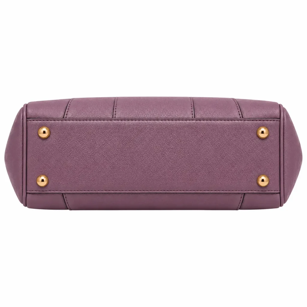 Lazro Mauve Leather Structured Satchel Handbag3